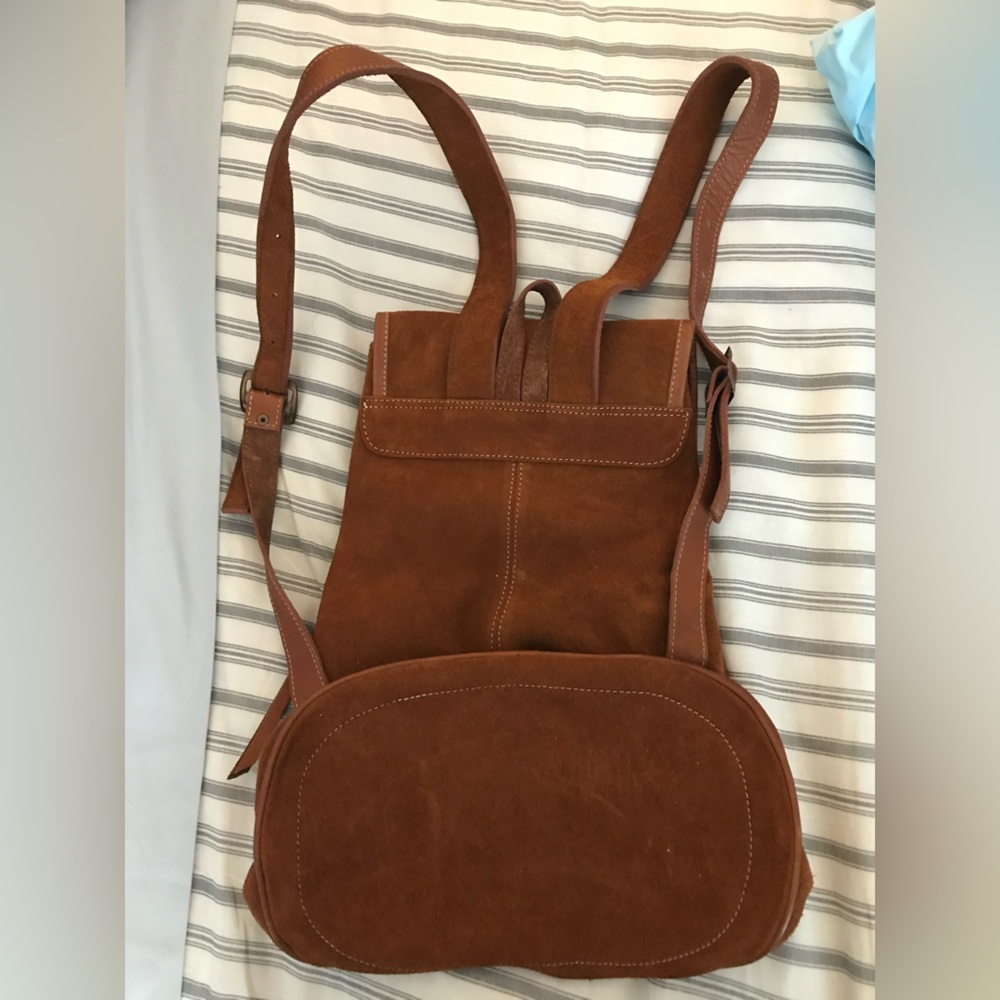 Ladies Suede Backpack - Picture 2 of 2